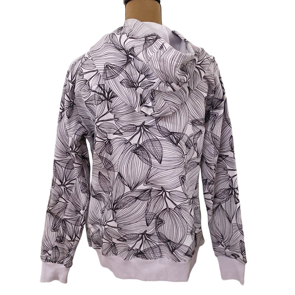 Buff Bunny core zip jacket hoodie floral sketch print in citrus lilac size XXXL - Picture 3 of 15